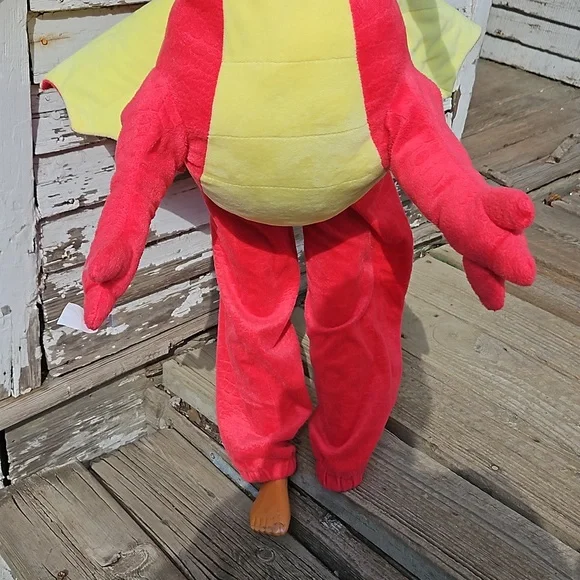 Hyde and EEK Boutique Toddler Dragon Rider Plush Halloween Costume Red Dress - Picture 7 of 7